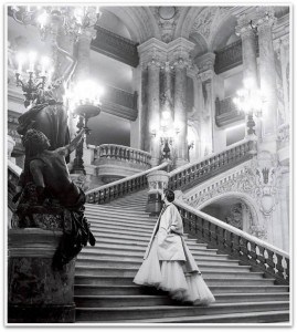 Vintage Dior, photographed by Clifford Collin, in 1948, at Opéra Garnier