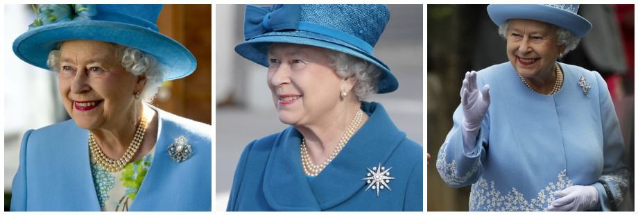 regina Elisabetta in blu