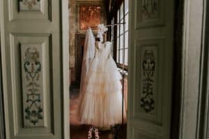 abito per il matrimonio in villa