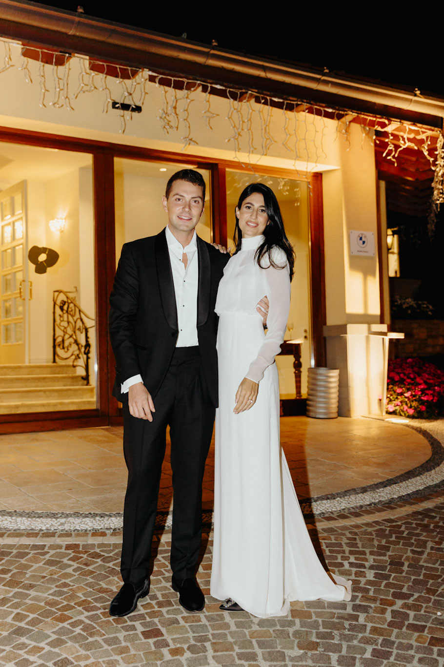 Ilaria in abito da sposa Talea Couture Milano abito da sposa in georgette di seta