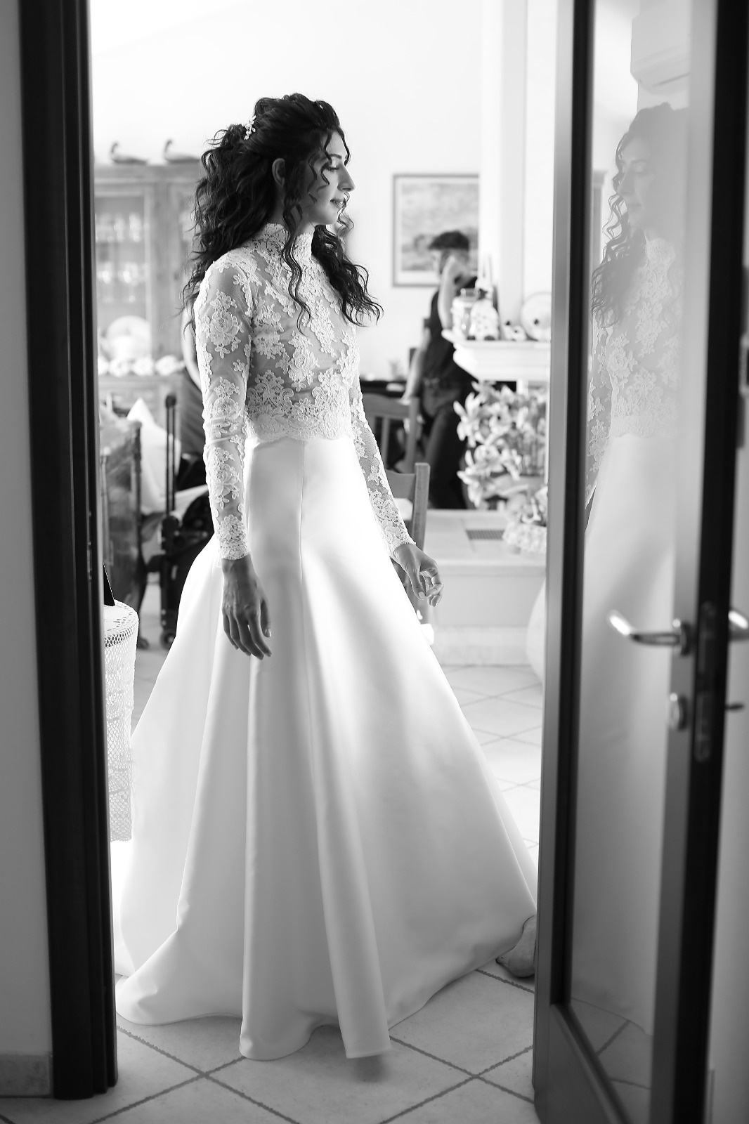 Chiara in abito da sposa Talea Couture Milano