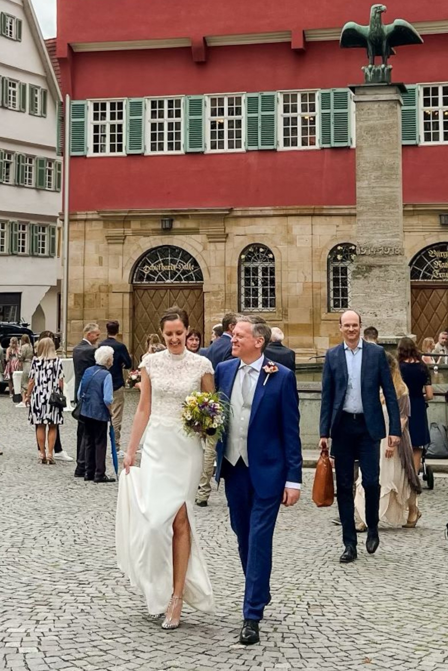 Silvia in abito da sposa Talea Couture Milano