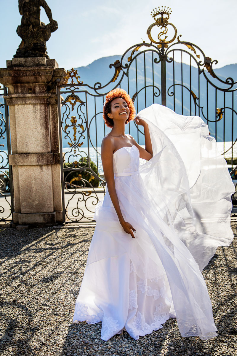 abito da sposa in organza di seta Talea Couture