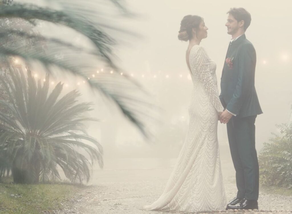 matrimonio sotto la pioggia sposa